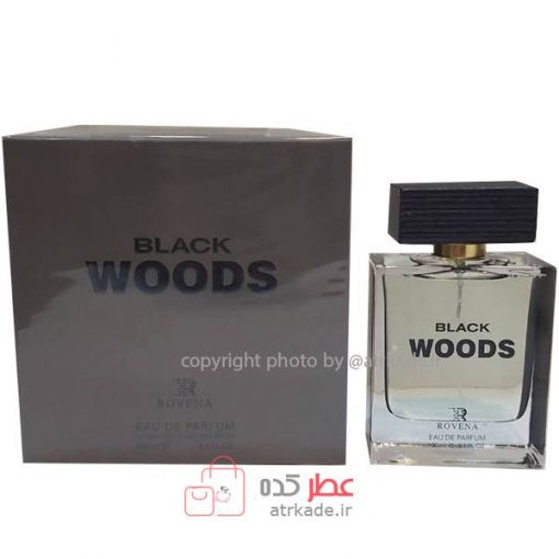 عطر ادکلن روونا  بلک وود ادو پرفیوم  حجم 100 میل Rovena black Woods Eau De Parfum 100ml