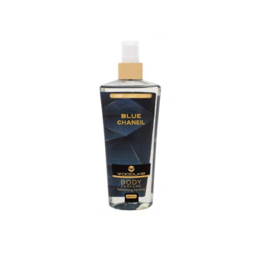 بادی اسپلش وود لایک بلو شنل woodlike Blue chaneil حجم 250 میل