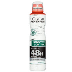 اسپری ضد تعریق لورال loreal man expert Sensitive control حجم 250 میل
